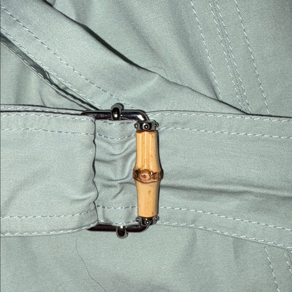 Gucci 2010 Faux Wrap Mini Dress Sage Green Bamboo Buckle IT 40 US 4/6 - Picture 5 of 9